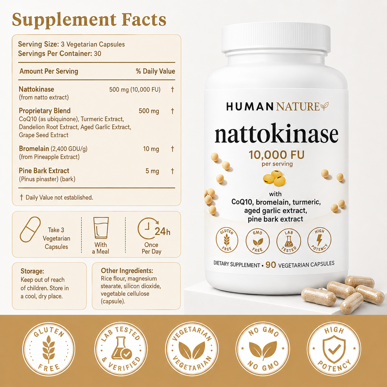 Nattokinase 10,000 FU Complex